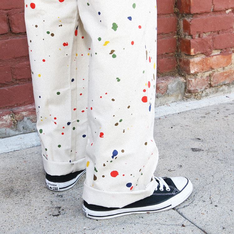 [COOKMAN]オーバーオール ペイントスプラッシュ ペンキ S ユニセックス COOKMAN/クックマン Fisherman's Bib Overall Sauce Splash（ユニ