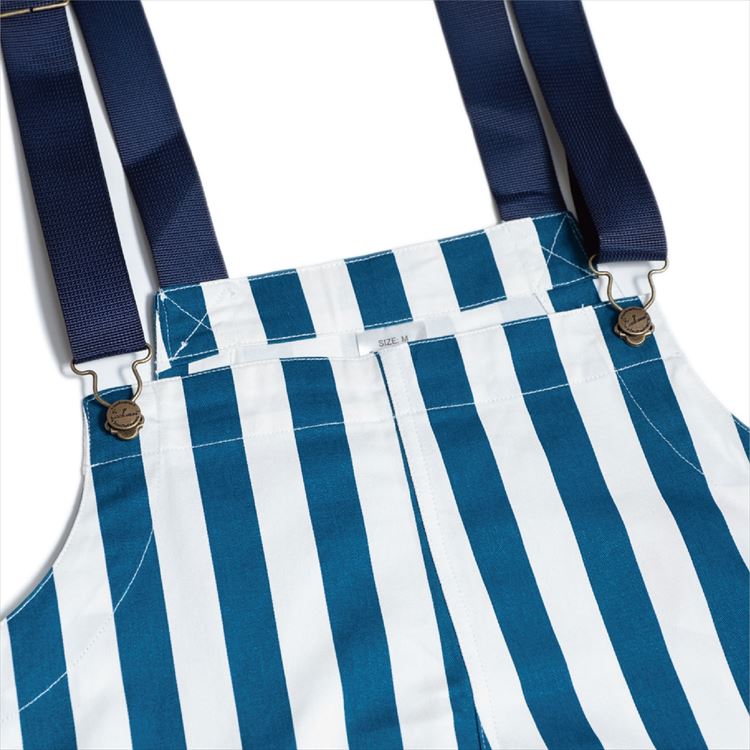 クックマン フィッシャーマンズ　ビブ　オーバーオール ワイドストライプネイビー COOKMAN クックマン Fisherman's Bib Navy Stripe