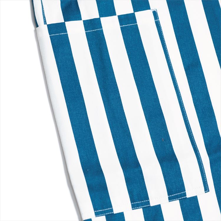 COOKMAN/クックマン Fisherman's Bib Overall Wide Stripe Navy（ユニ