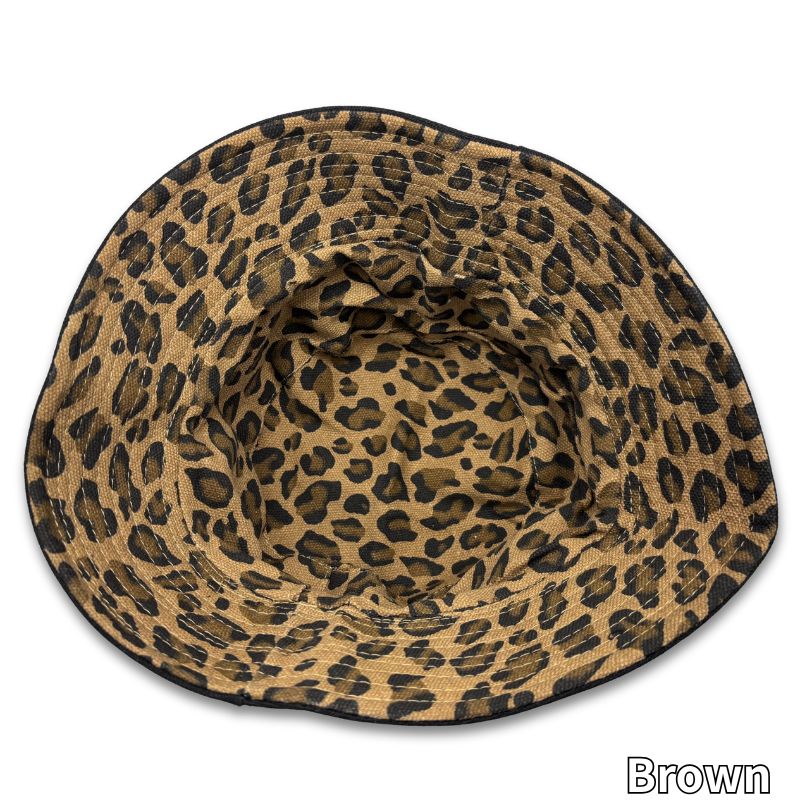 リバーシブルハット 「Leopard」帽子 秋冬 レディース キャンバス生地