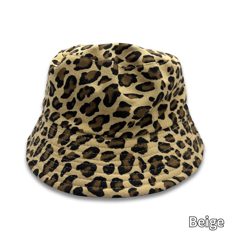 リバーシブルハット 「Leopard」帽子 秋冬 レディース キャンバス生地