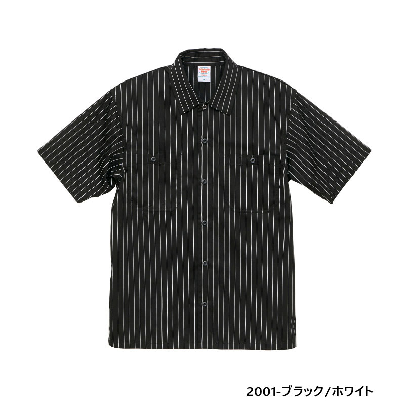 United Athle T/C ストライプ ワーク シャツ |3カラー| Style No
