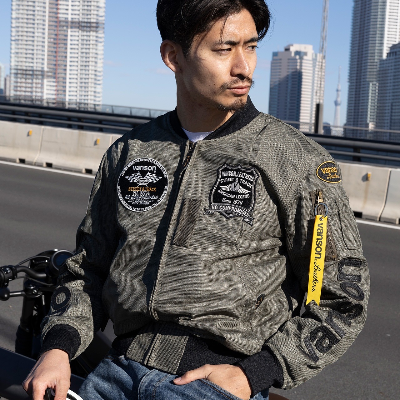 30％OFF！】VANSON バンソン メッシュMA-1ジャケット｜3カラー