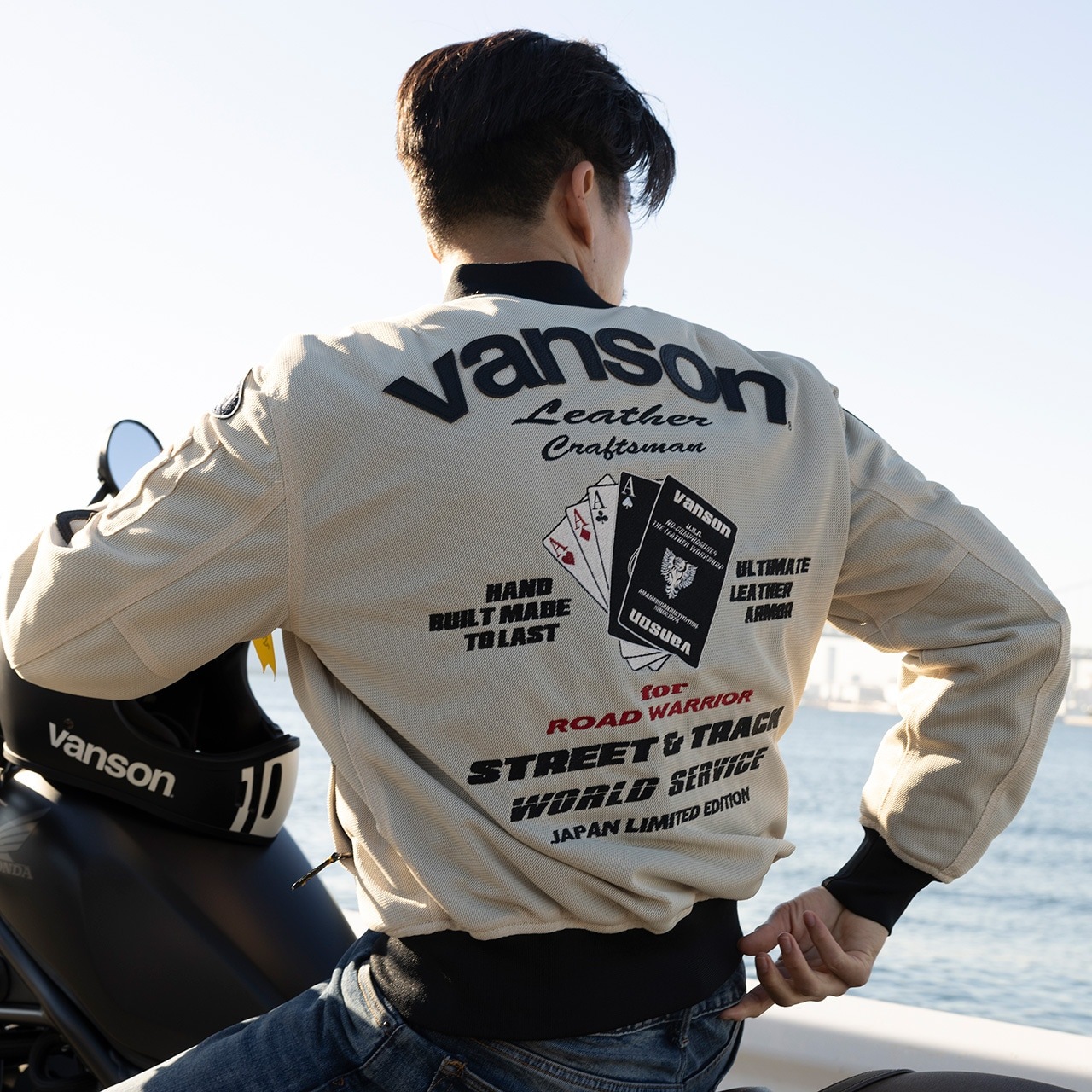 30％OFF！】VANSON バンソン メッシュMA-1ジャケット｜3カラー