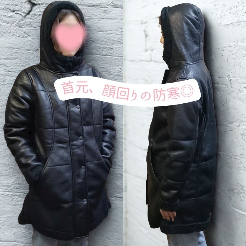 Fashionista PUレザー ボアライナー レディースコート 合皮 ジャケット
