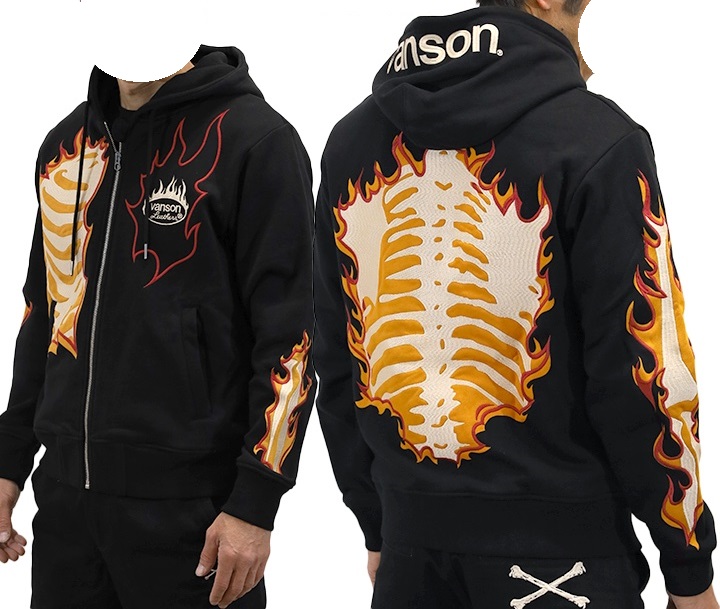 セール！30％オフ！】VANSON バンソン 裏毛 F/Zパーカー メンズ
