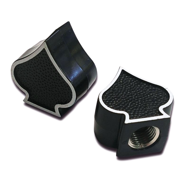 エアバルブキャップ スペード 2個セット｜3カラー｜バイク 車 ドレス