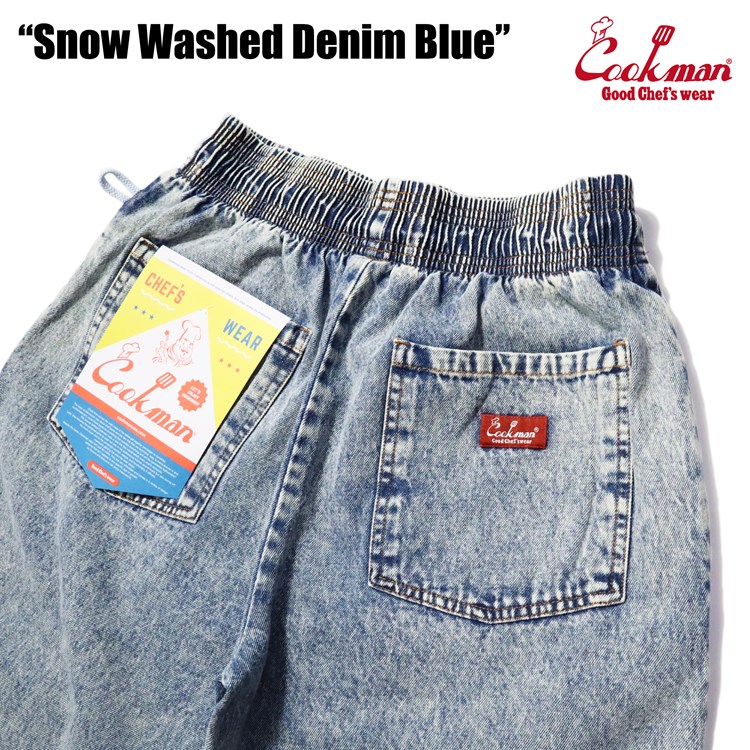 COOKMAN/クックマン Long Chef Pants シェフパンツ「Snow Washed Denim 