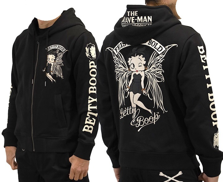 THE BRAVEMAN×BETTY BOOP ブレイブマン ベティ・ブープ 裏毛フルジップ