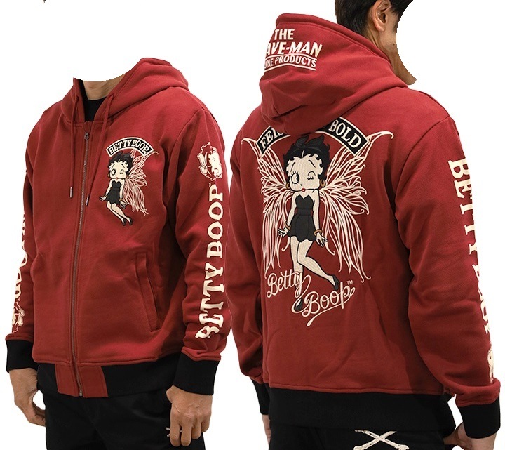 THE BRAVEMAN×BETTY BOOP ブレイブマン ベティ・ブープ 裏毛フルジップ
