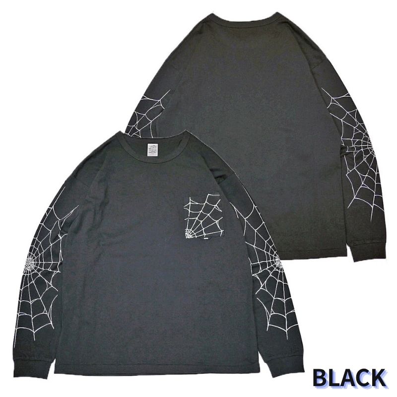 【新品未使用】 dvelp 総柄シャツ M スパイダー Vin＆Age TYPE VT14 SPIDER-WEB LONG SLEEVE-Tシャツ スパイダーウェブ