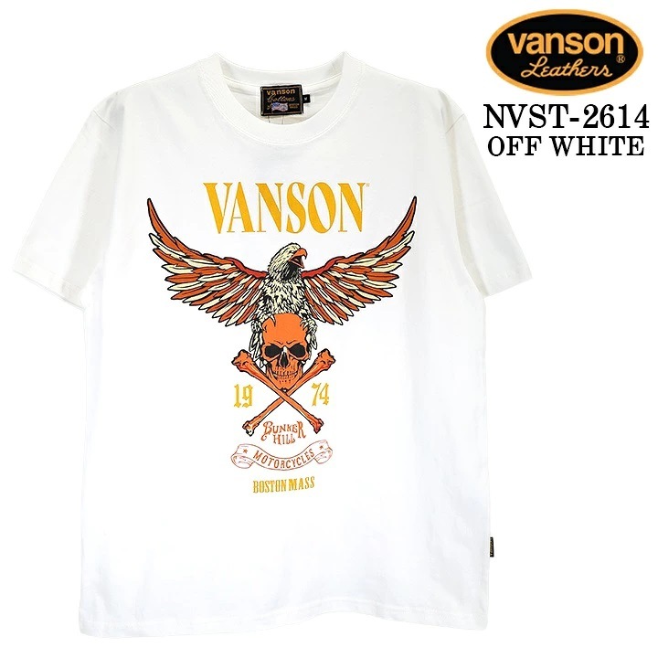 VANSON バンソン TEE S/S T-SHIRT 天竺 半袖 Tシャツ メンズ 2カラー