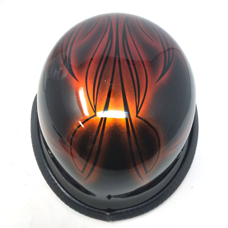 送料無料！装飾用ハーフヘルメット（ジャーマン） PIN STRIPE-RED ピン