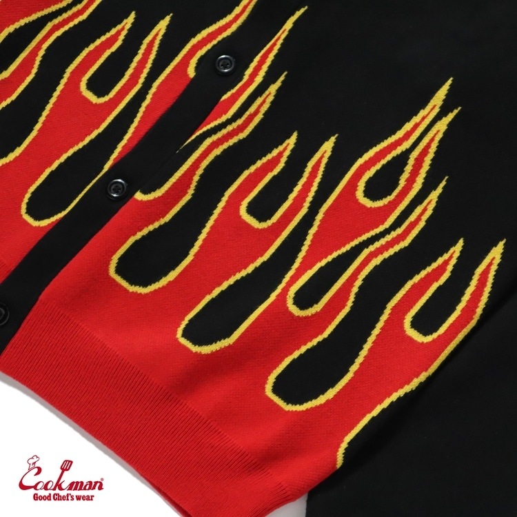 COOKMAN/クックマン カーディガン Knitted Cardigan 「Flame Black 