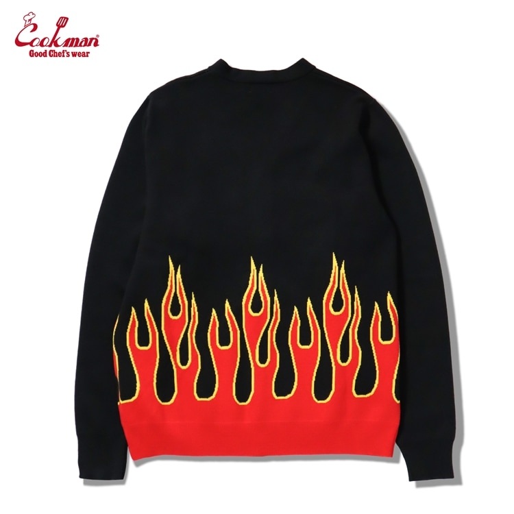COOKMAN/クックマン カーディガン Knitted Cardigan 「Flame Black 