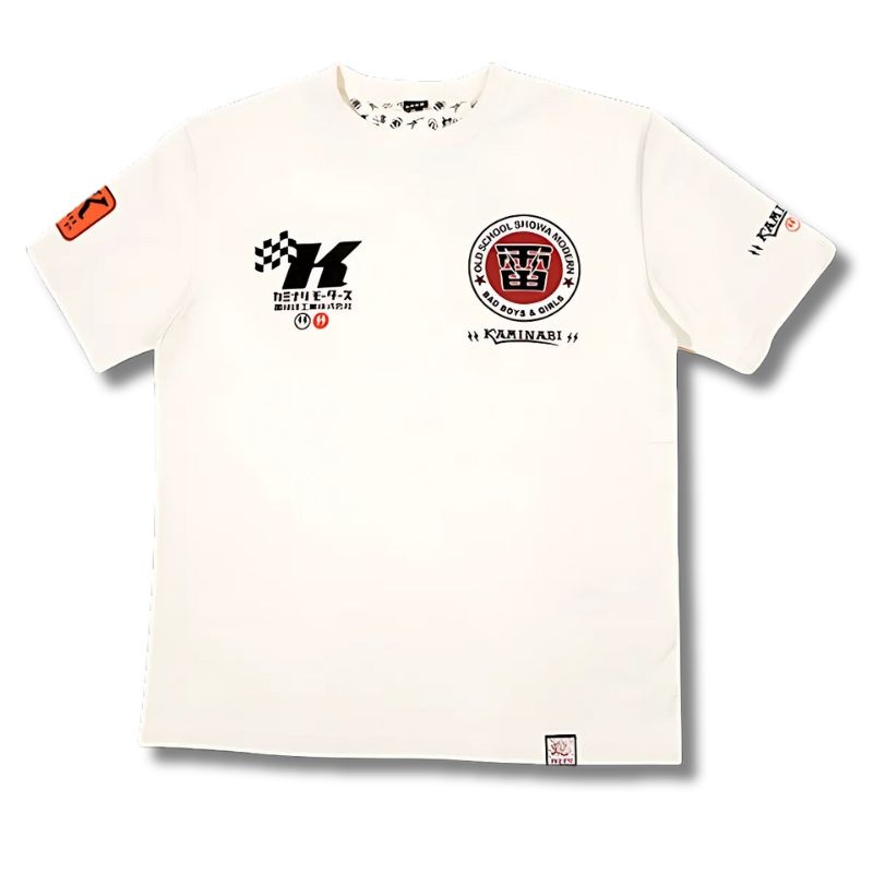 KAMINARI カミナリモータース 抜染Tシャツ『レジャーバイク』オフ 