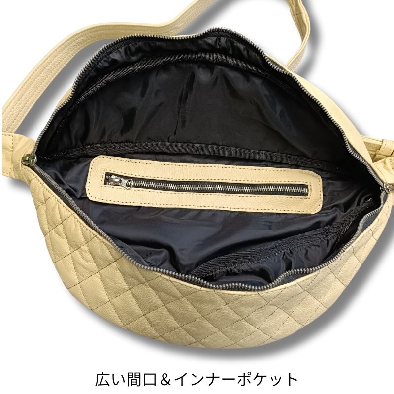 MOTOBLUEZ バッファローレザーファニーパック ダイヤステッチ レザー
