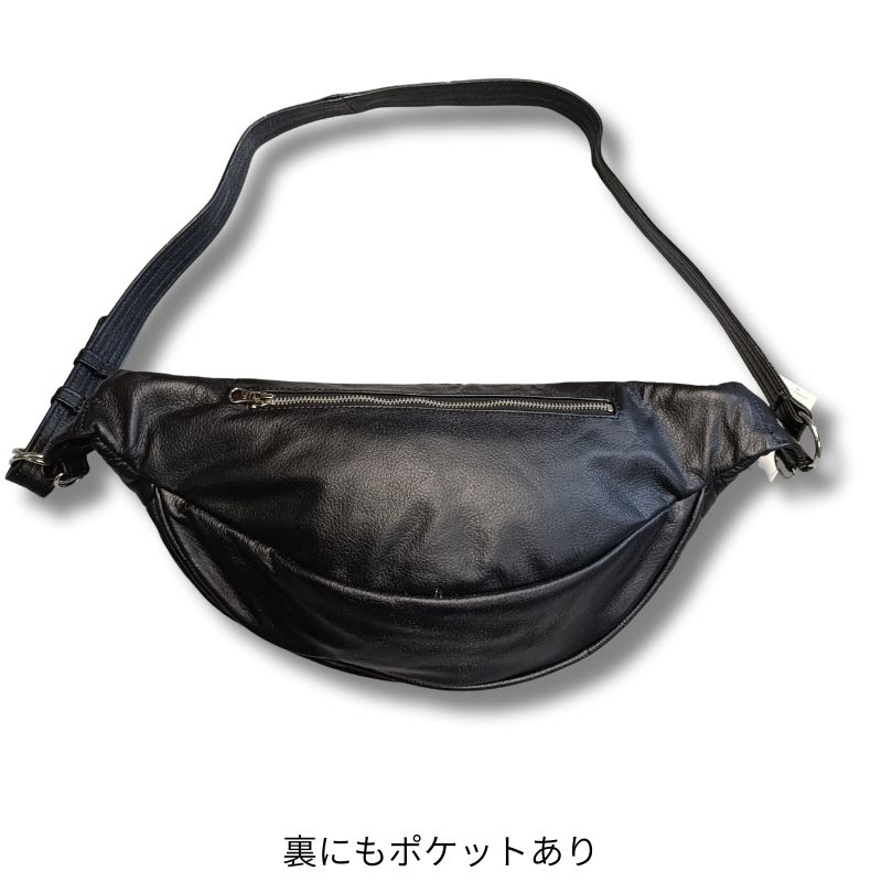 L*W様 新品 本革 MOTOBLUEZ ダイヤステッチ レザーボディバッグ ブ MOTOBLUEZ バッファローレザーファニーパック ダイヤステッチ レザー