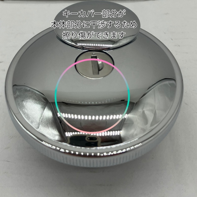 ガスキャップ クローム スクリュータイプ キー付 カバー付 ｜社外品