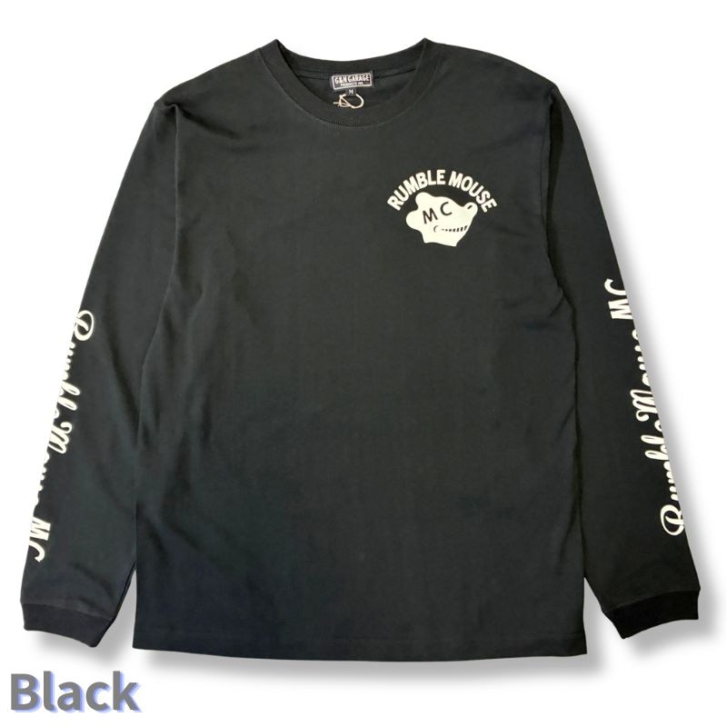 paledusk RUMBLE グラフィックTシャツ 黒　サイズＬ G&NGARAGE RUMBLE MOUSE ランブルマウス 長袖 Tシャツ │2カラー