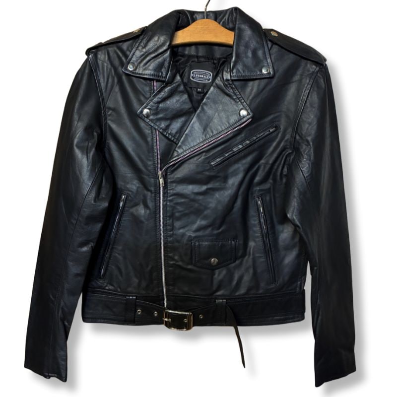 バッファローレザー ライダースジャケット 水牛革 ｜ブラック｜US