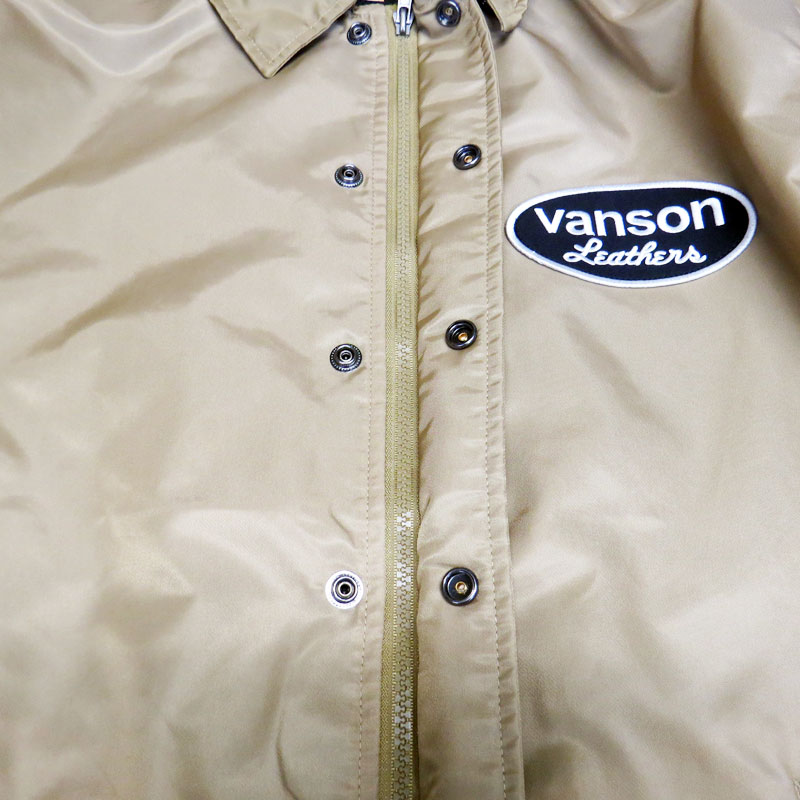 VANSON バンソン WHEEL & WING COACH JACKET コーチジャケット カーキ