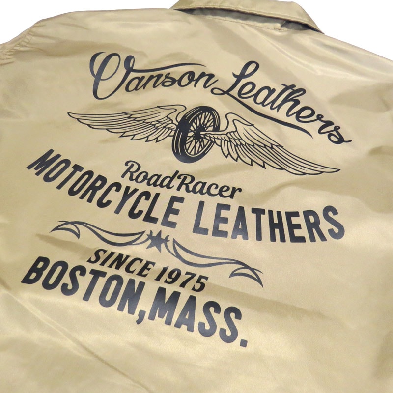 VANSON バンソン WHEEL & WING COACH JACKET コーチジャケット