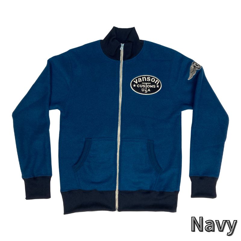 VANSON 刺繍 ジャケット XL イーグル バイカー アメカジ VANSON LEATHERS CUSTOMS PILE JACKET｜3カラー：ブラック or グレー