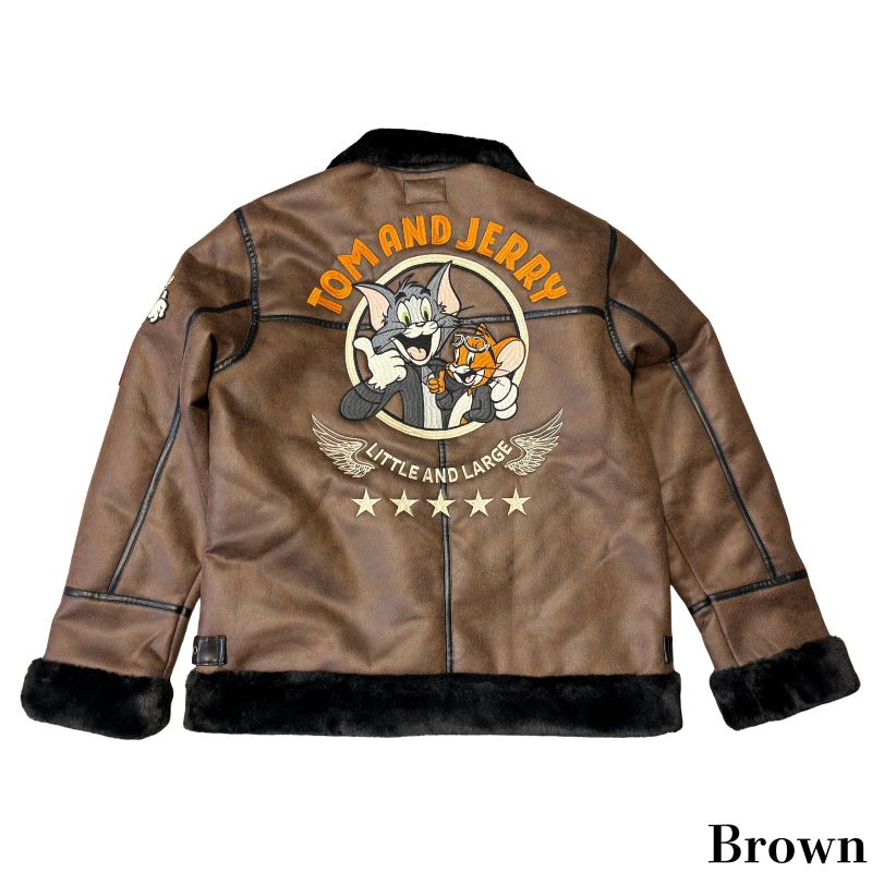 TOM&JERRY トムとジェリー 刺繍 裏ファー ボンディング B-3 フライト