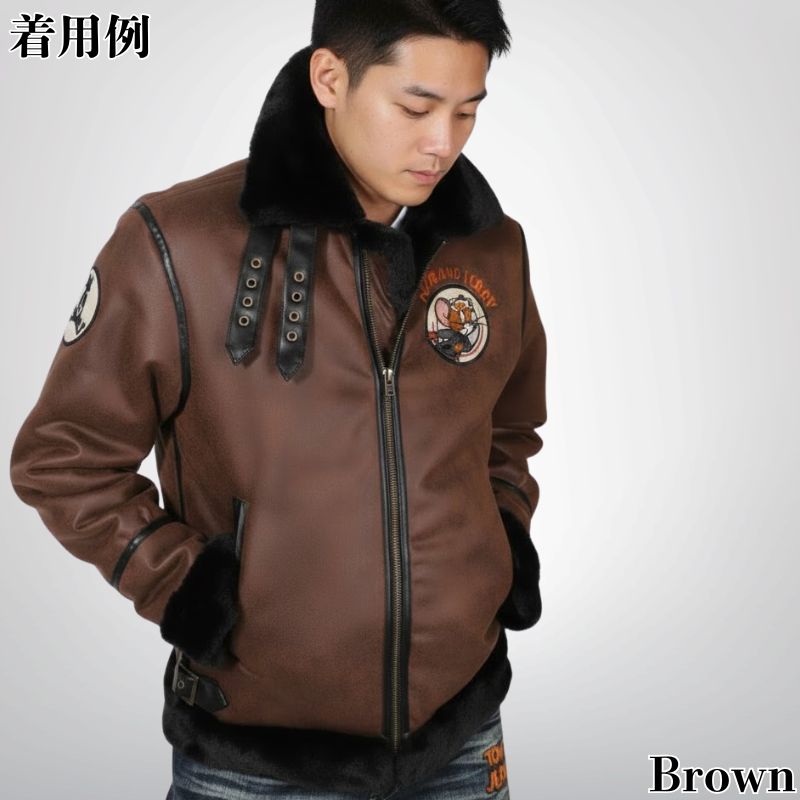 TOM&JERRY トムとジェリー 刺繍 裏ファー ボンディング B-3 フライト