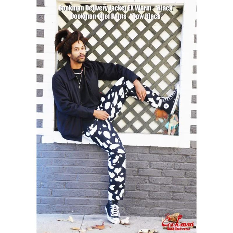 COOKMAN/クックマン Chef Pants シェフパンツ「Cow Black」（ユニ