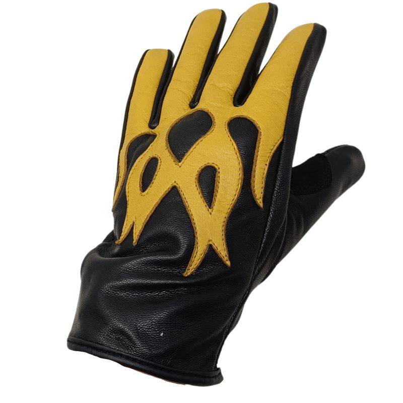 ゆうパケ送料無料】MB 山羊革プレーングローブ 「FLAME」 ｜キャメル