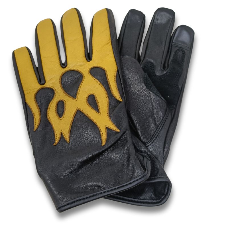 ゆうパケ送料無料】MB 山羊革プレーングローブ 「FLAME」 ｜キャメル