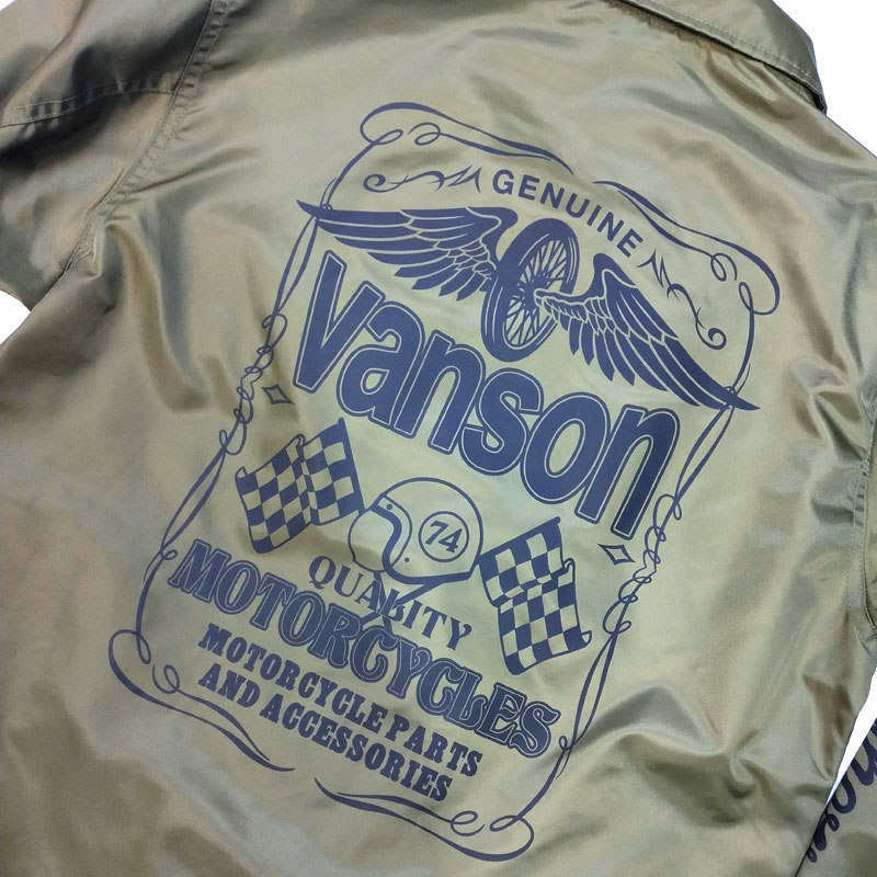 VANSON バンソン モトブルーズ別注 COACH JACKET コーチジャケット