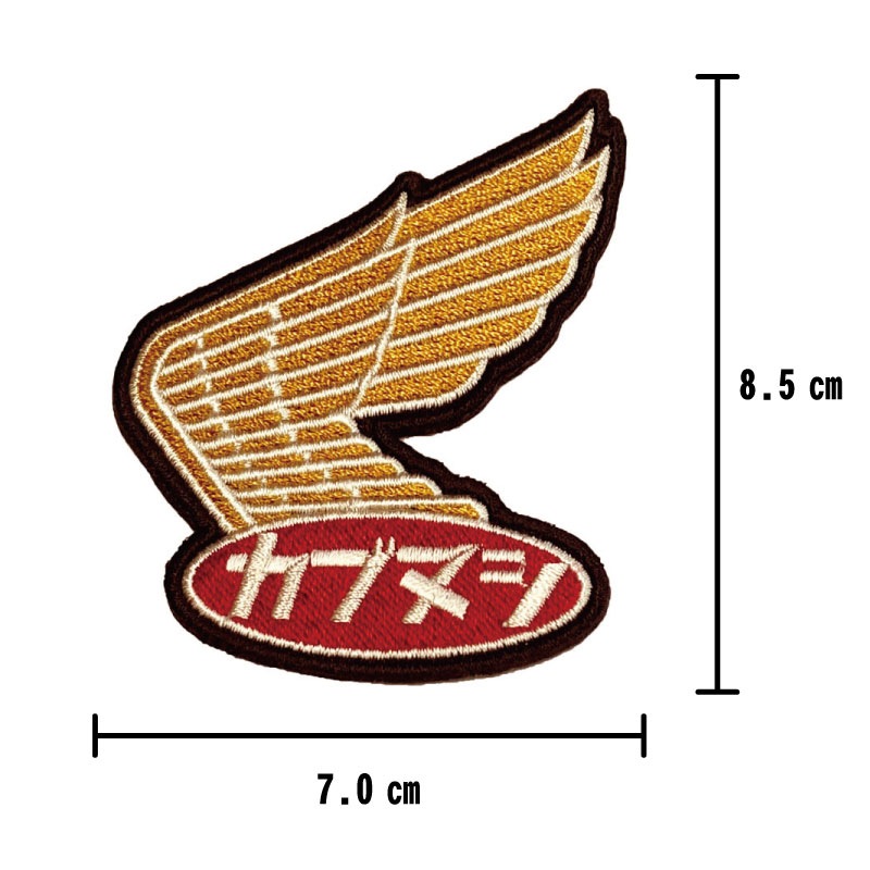 カブの駅こうべ 『カブヌシ』 WING カブ主 刺繍ワッペンシール