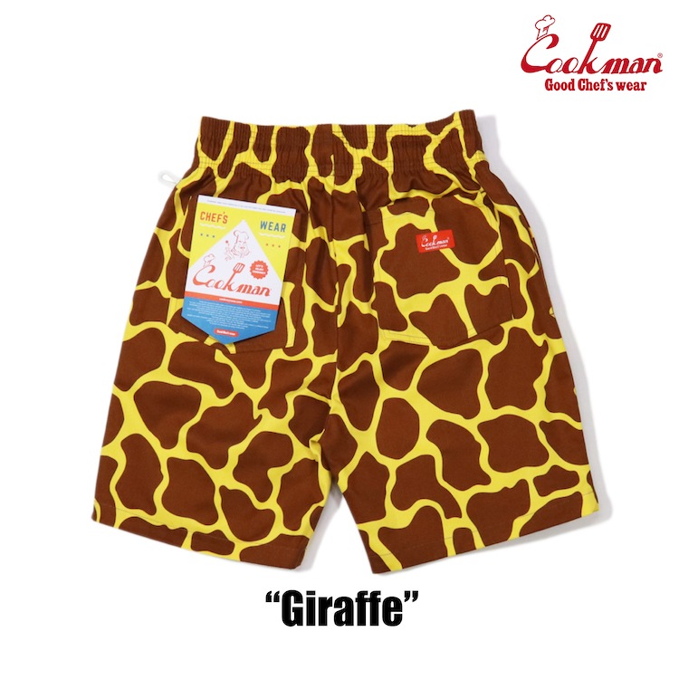 COOKMAN/クックマン ショートシェフパンツ Chef Pants Short Giraffe