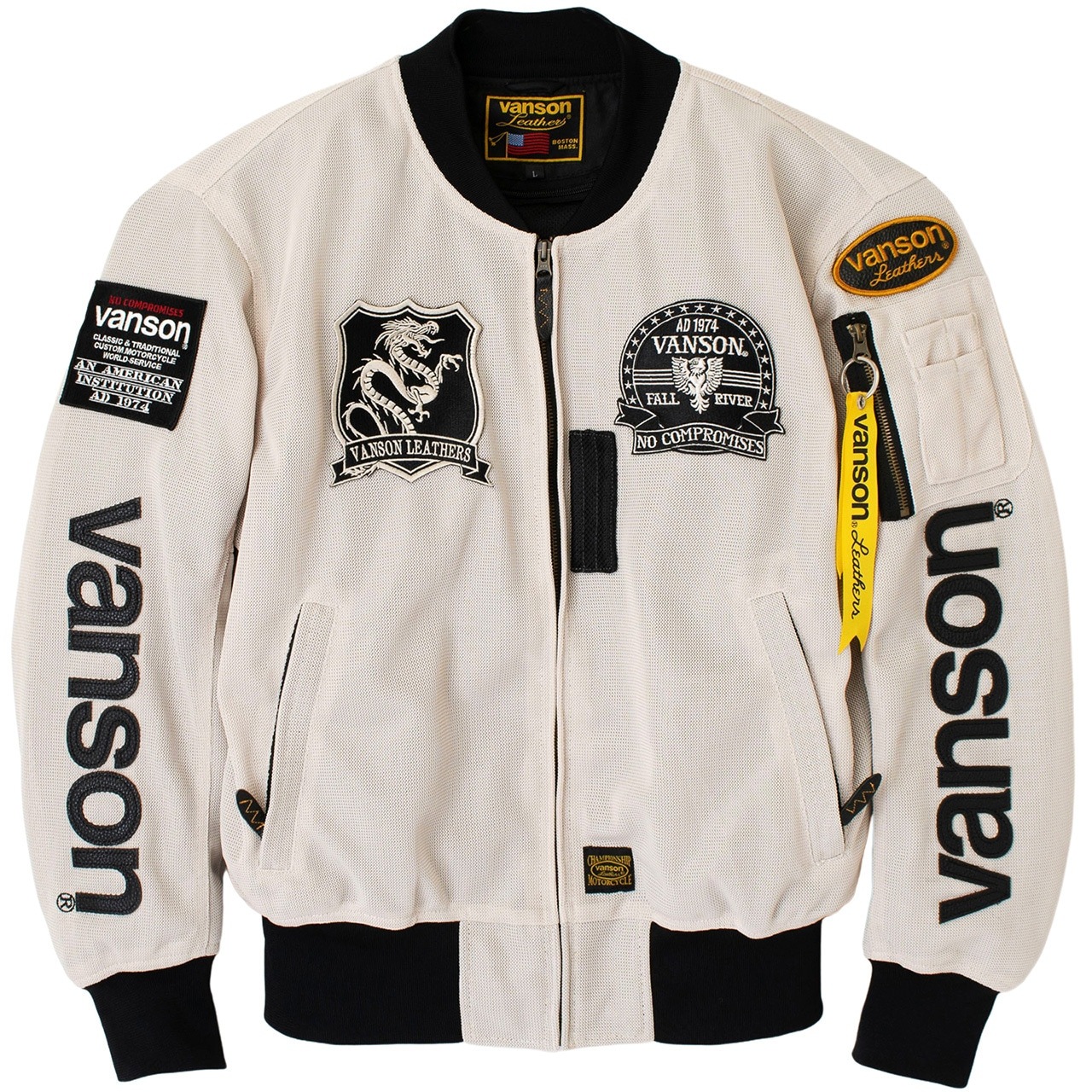 ★春夏向け 涼しいフルメッシュ VANSON Lサイズ メッシュジャケット VANSON バイクジャケット バンソン vanson メッシュジャケット