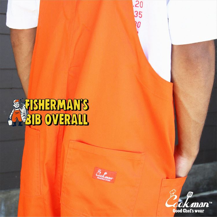 COOKMAN/クックマン Fisherman's Bib Overall Orange（ユニ