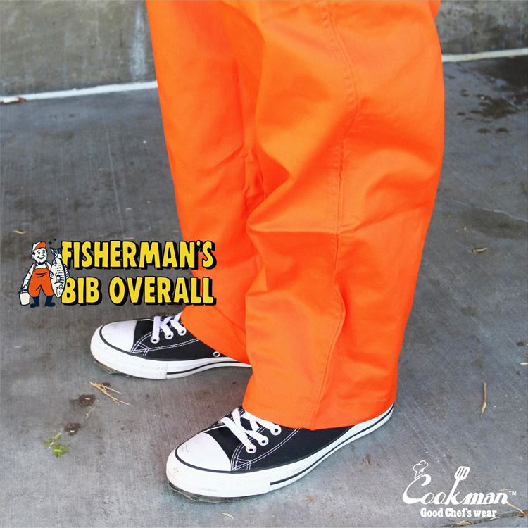 COOKMAN/クックマン Fisherman's Bib Overall Orange（ユニ