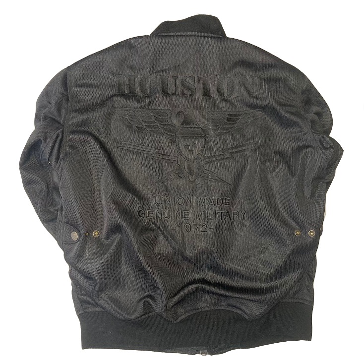 HOUSTON MA-1メッシュジャケット ブラックプロテクター付属