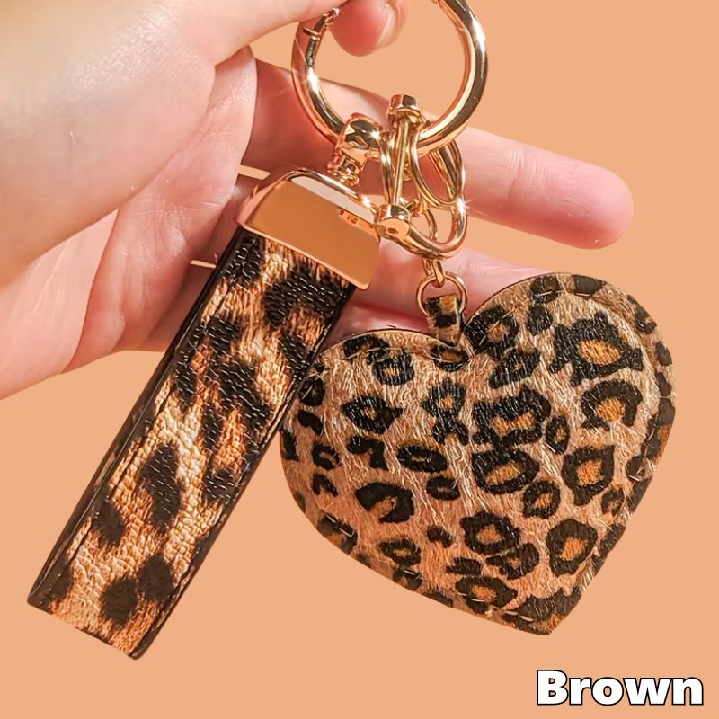 キーリング 「Leopard」ペンダント付き レディース レオパードデザイン