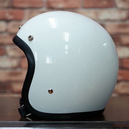 オーシャンビートル　マットホワイト ジェットヘルメット 2%er別注マットホワイト オーシャンビートル ショーティー4