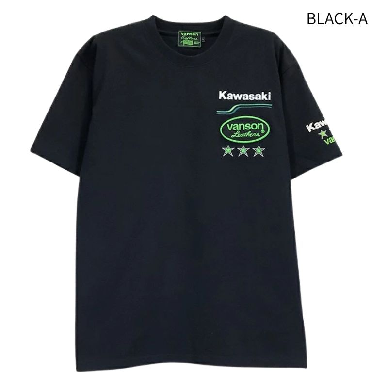 KAWASAKI x VANSON TEE S/S T-SHIRT カワサキ バンソン コラボ 天竺