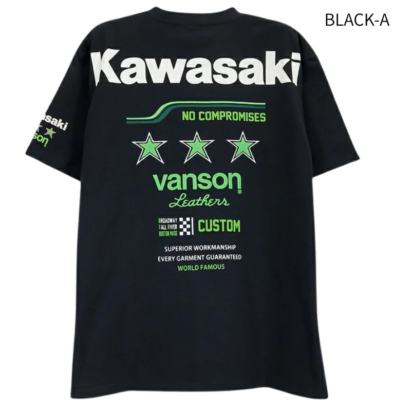 ばんど様 KAWASAKI x VANSON TEE S/S T-SHIRT カワサキ バンソン コラボ 天竺