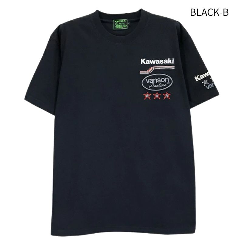KAWASAKI x VANSON TEE S/S T-SHIRT カワサキ バンソン コラボ 天竺
