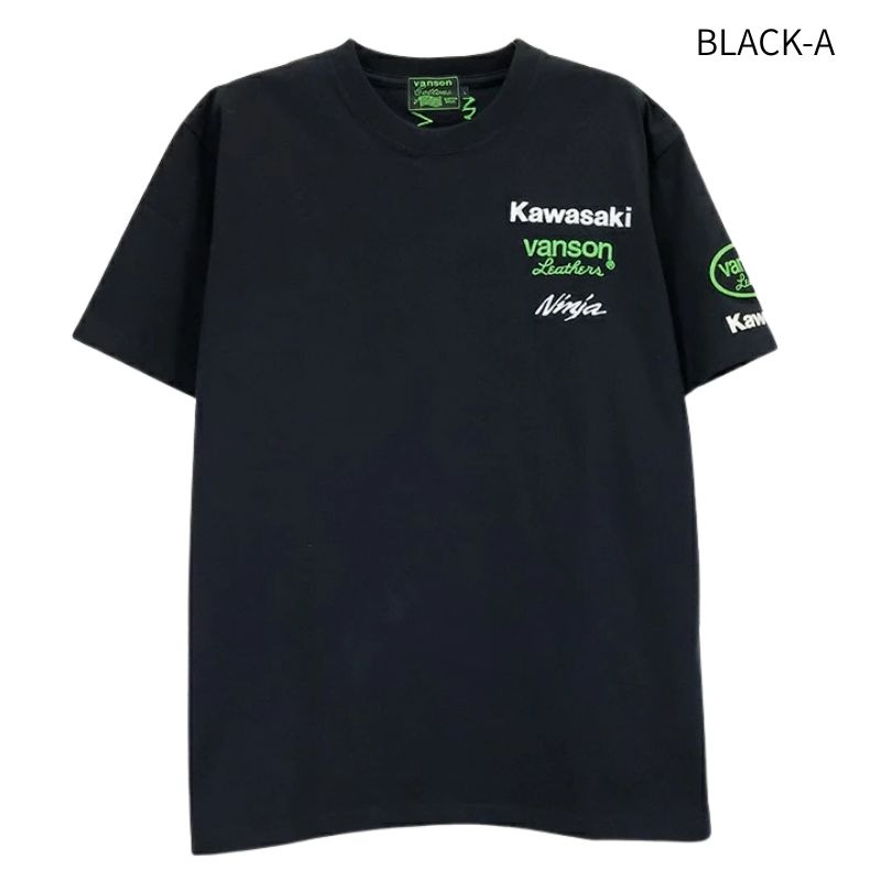 KAWASAKI x VANSON TEE S/S T-SHIRT カワサキ バンソン コラボ 天竺