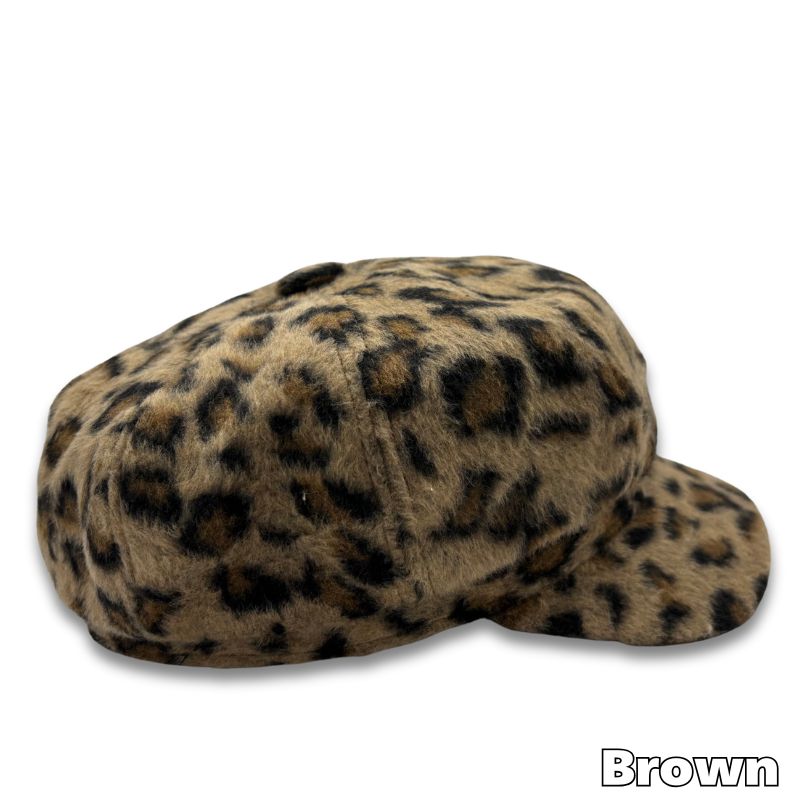 ニュースボーイキャップ 「Leopard」キャスケット 帽子 秋冬