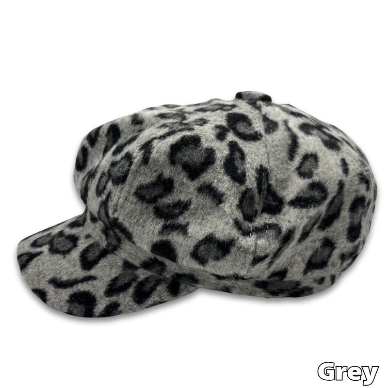 ニュースボーイキャップ 「Leopard」キャスケット 帽子 秋冬