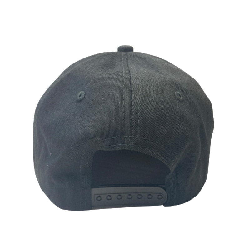 フラット バイザー キャップ ブラック／ブラック 死神 帽子