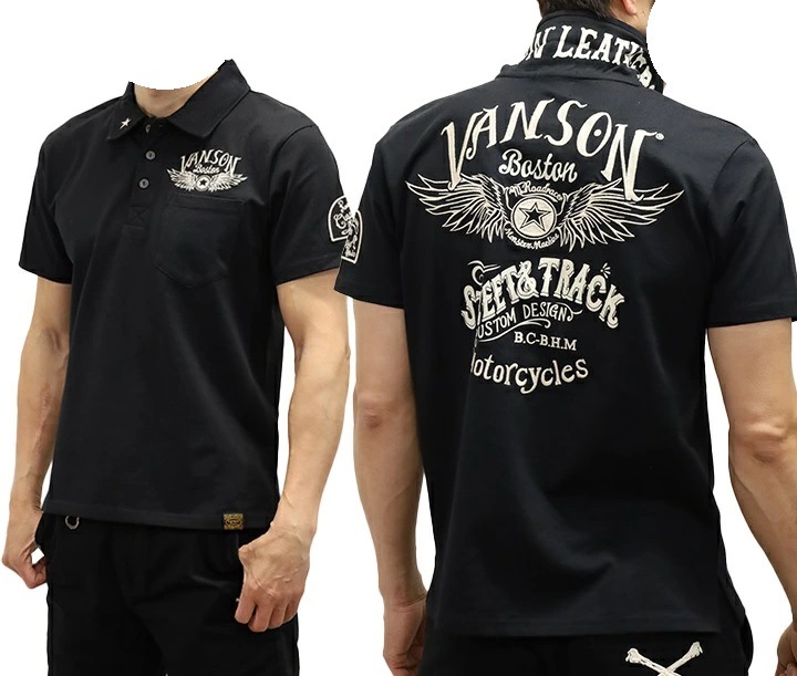 セール！29%OFF】VANSON バンソン 天竺 半袖 ポロシャツ フライング